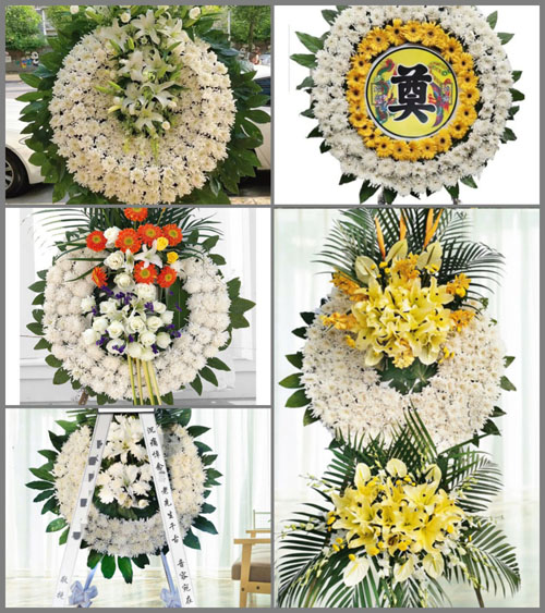 浙江省丽水青田县万阜乡花圈速递